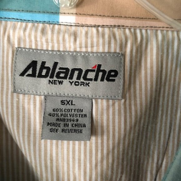 Ablanche Men's Short Sleeve Shirt, 5XL - Picture 2 of 2
